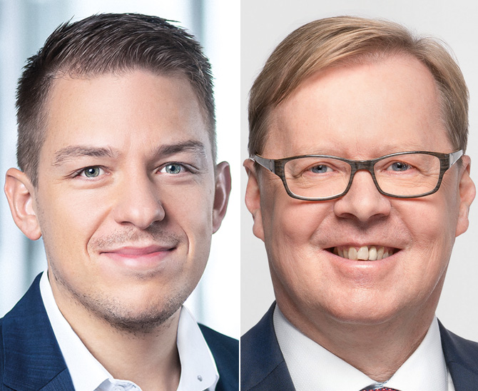 Michael Weniger (links), Vorstandsvorsitzender PROJECT Real Estate AG, und Jürgen Uwira, Geschäftsführer der PROJECT Real Estate Trust GmbH