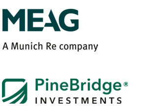 Logos von Meag und Pine Bridge Investments
