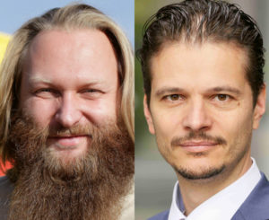 Torsten Schreiber, Co-Gründer und CEO von Africa Greentec, und sein Chief Operating Officer, Prof. Dr. Wolfgang Rams (rechts)