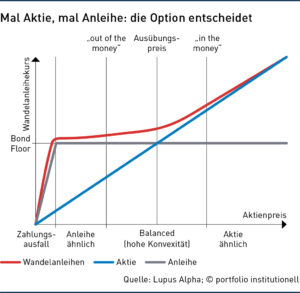 Mal Aktie, mal Anleihe: die Option entscheidet